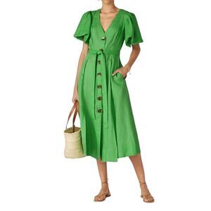 Nicholas Troy Linen Dress Size 12